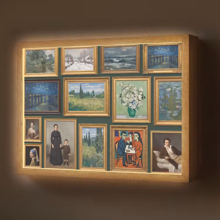 Kunst - Schilderijen - Collectie - Klassiek - Groen Light Box met batterij (Wandlamp) middel -z3d_website