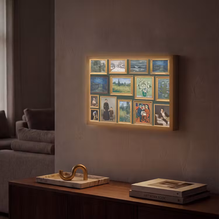 Kunst - Schilderijen - Collectie - Klassiek - Groen Light Box met batterij (Wandlamp) middel -sfeer1