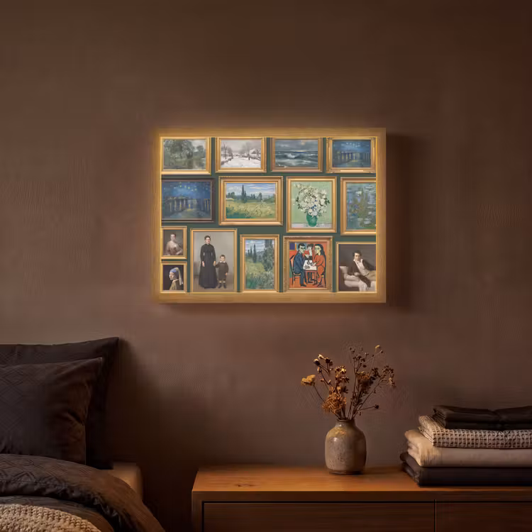 Kunst - Schilderijen - Collectie - Klassiek - Groen Light Box met batterij (Wandlamp) middel -sfeer4
