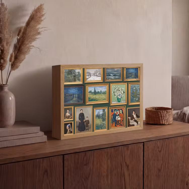 Kunst - Schilderijen - Collectie - Klassiek - Groen Light Box met batterij (Wandlamp) middel -sfeer2