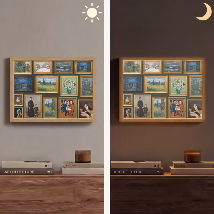 Kunst - Schilderijen - Collectie - Klassiek - Groen Light Box met batterij (Wandlamp) middel -sfeer3