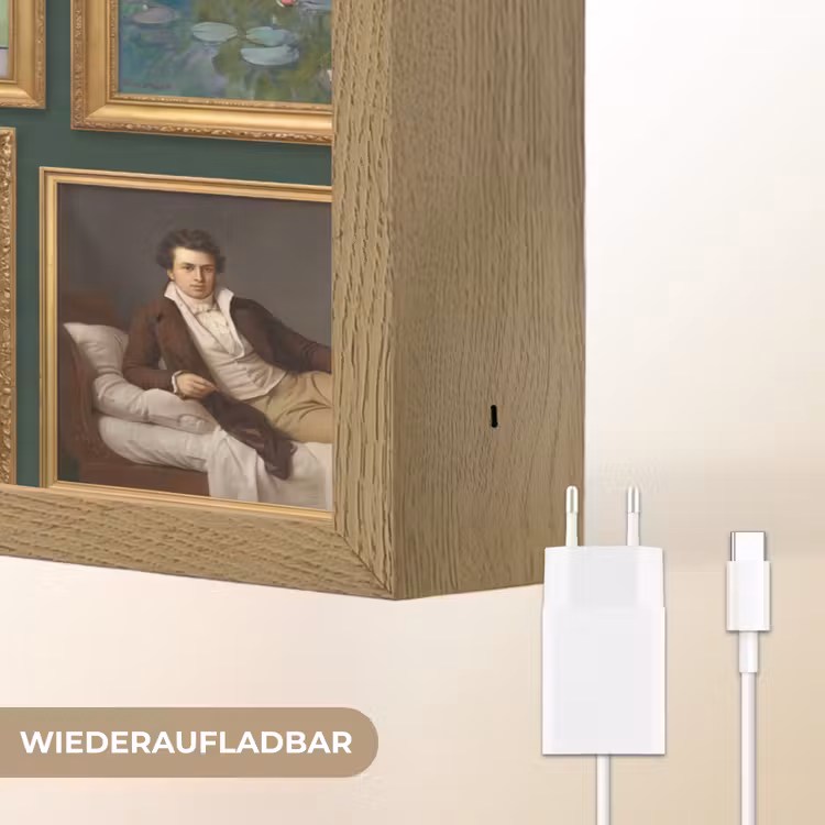 Kunst - Schilderijen - Collectie - Klassiek - Groen Light Box met batterij (Wandlamp) middel -USP_websiteoplaadbaarDE