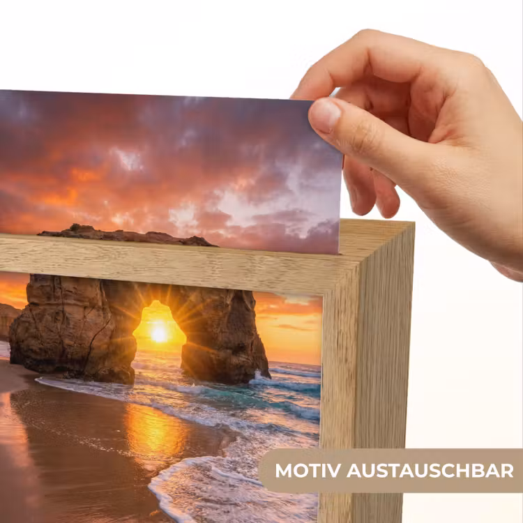 Kust - Rots - Zonsondergang - Zee - Natuur Light Box met kabel (Wandlamp) klein -USP_websiteprintDE