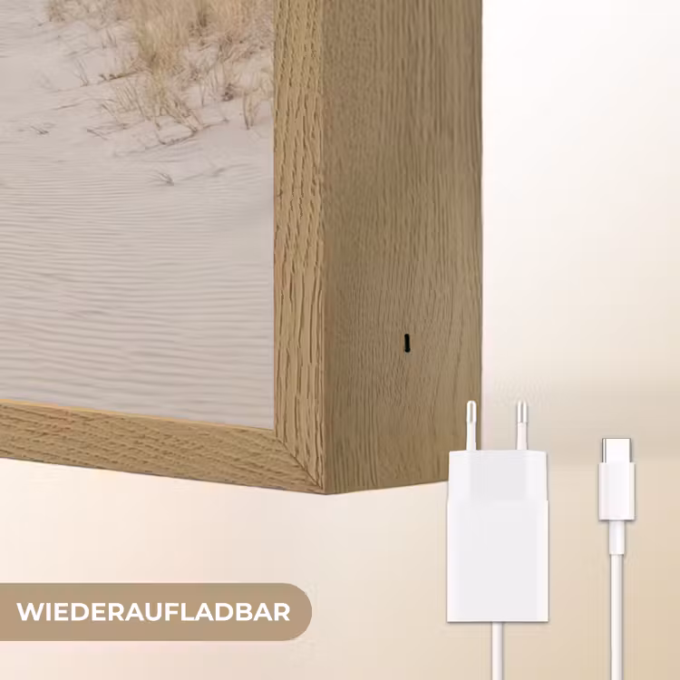 Kustlijn - Horizon - Hek Light Box met batterij (Wandlamp) middel -USP_websiteoplaadbaarDE