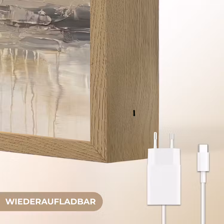 Landschap - Horizon - Natuur - Abstract - Neutraal Light Box met batterij (Wandlamp) middel -USP_websiteoplaadbaarDE