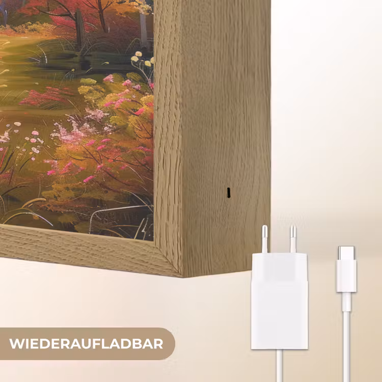 Landschap - Illustratie - Natuur Light Box met batterij (Wandlamp) middel -USP_websiteoplaadbaarDE