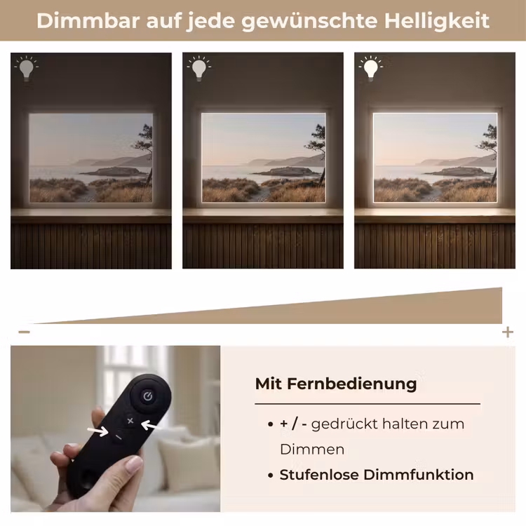 Landschap - Kust - Duinen Light Box met batterij (Wandlamp) middel -USP_dimbaarDE