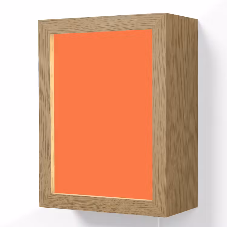 Vivid - Amber - Oranje Light Box met kabel (Wandlamp) klein 929 -3d