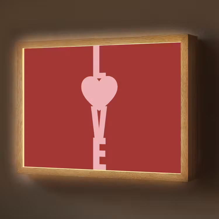 Love - Hart - Rood Light Box met batterij (Wandlamp) middel -z3d_website