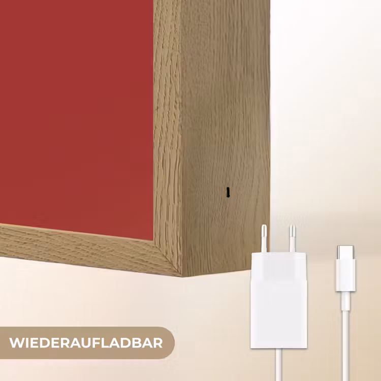 Love - Hart - Rood Light Box met batterij (Wandlamp) middel -USP_websiteoplaadbaarDE