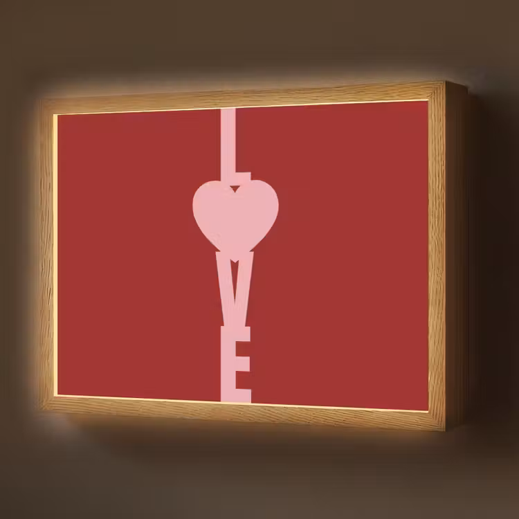 Love - Rood - Blokletters Light Box met batterij (Wandlamp) middel -z3d_website