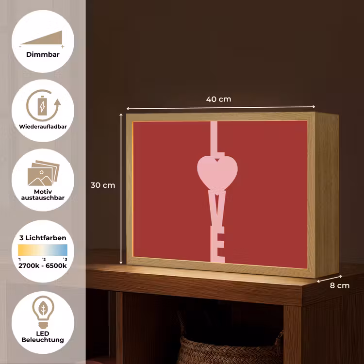 Love - Rood - Blokletters Light Box met batterij (Wandlamp) middel -USP_websiteoverzichtDE