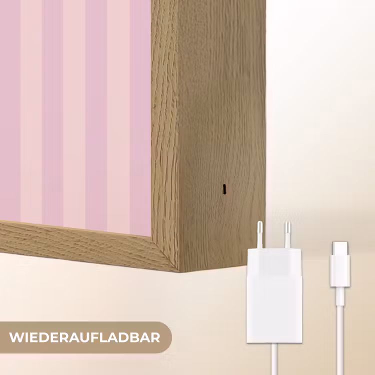 Paars - Strepen - You're doing great - Schaduw Light Box met batterij (Wandlamp) middel -USP_websiteoplaadbaarDE