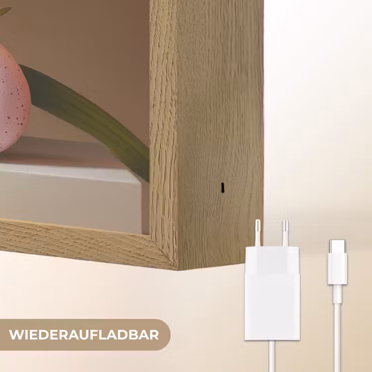 Lelies - Eieren - Pasen Light Box met batterij (Wandlamp) middel -USP_websiteoplaadbaarDE