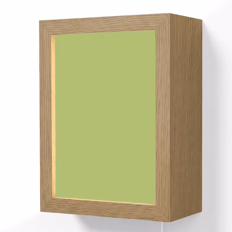 Lime - Glow - Groen Light Box met kabel (Wandlamp) klein 929 -3d