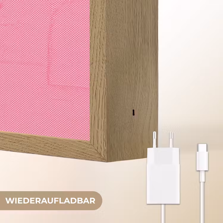 Lippen - Tekst - Kleurrijk Light Box met batterij (Wandlamp) middel -USP_websiteoplaadbaarDE