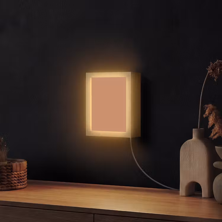 Little - Italy - Oranje Light Box met kabel (Wandlamp) klein 929 -sfeer1