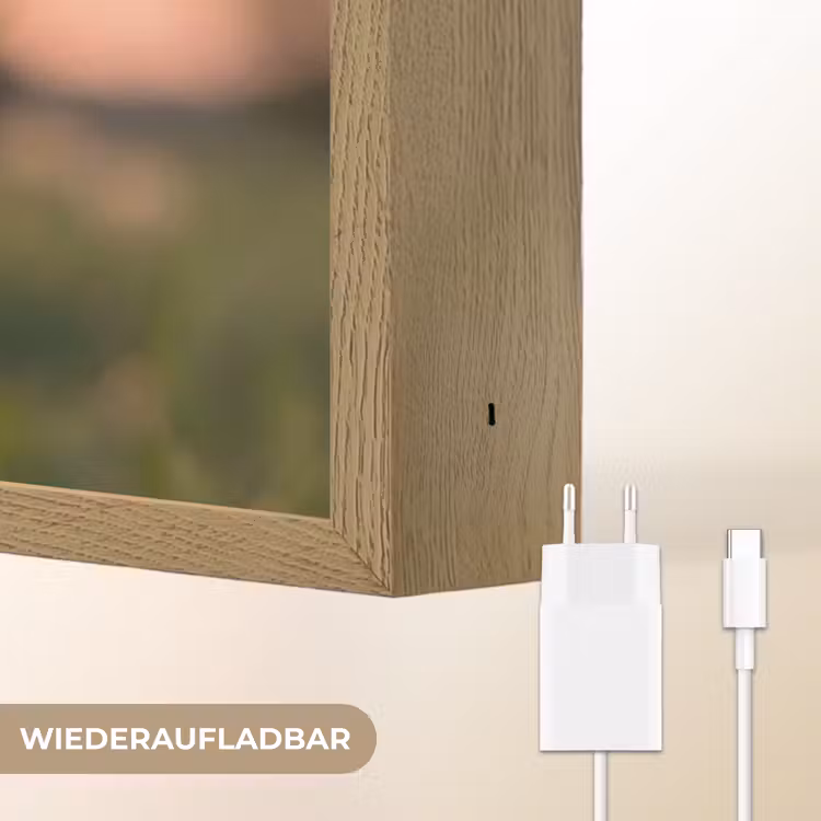 Paardenbloem - Zonsondergang - Veld Light Box met batterij (Wandlamp) middel -USP_websiteoplaadbaarDE