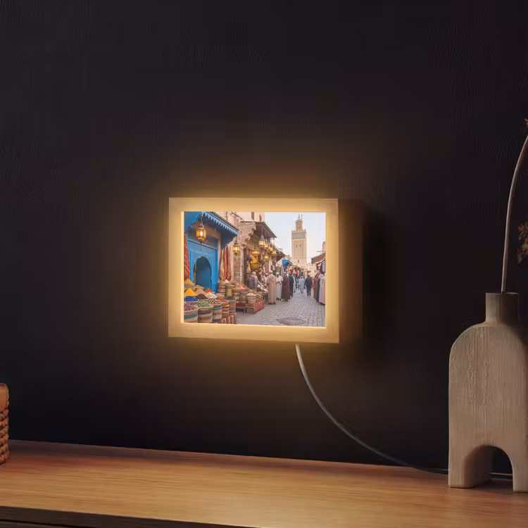 Lightbox - Wandleuchte - Markt – Orientalisch – Farbenfroh - Markt - Oosters - Kleurrijk Light Box met kabel (Wandlamp) klein