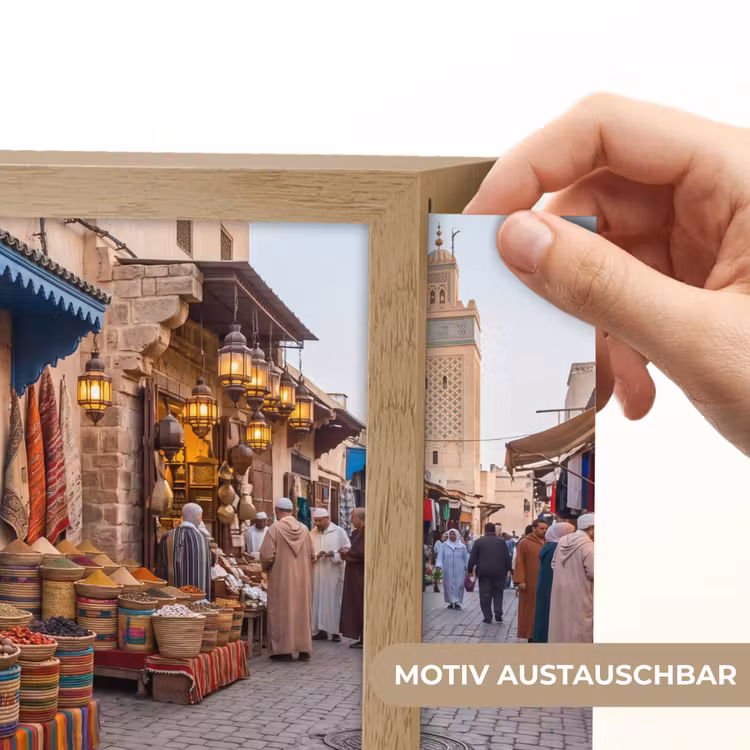 Lightbox - Wandleuchte - Markt – Orientalisch – Farbenfroh - Markt - Oosters - Kleurrijk Light Box met kabel (Wandlamp) klein