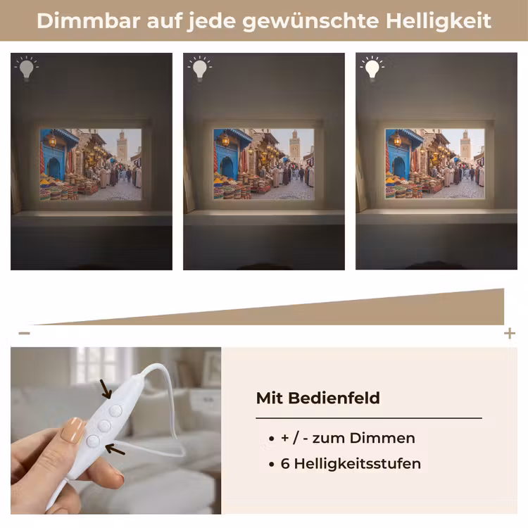 Lightbox - Wandleuchte - Markt – Orientalisch – Farbenfroh - Markt - Oosters - Kleurrijk Light Box met kabel (Wandlamp) klein