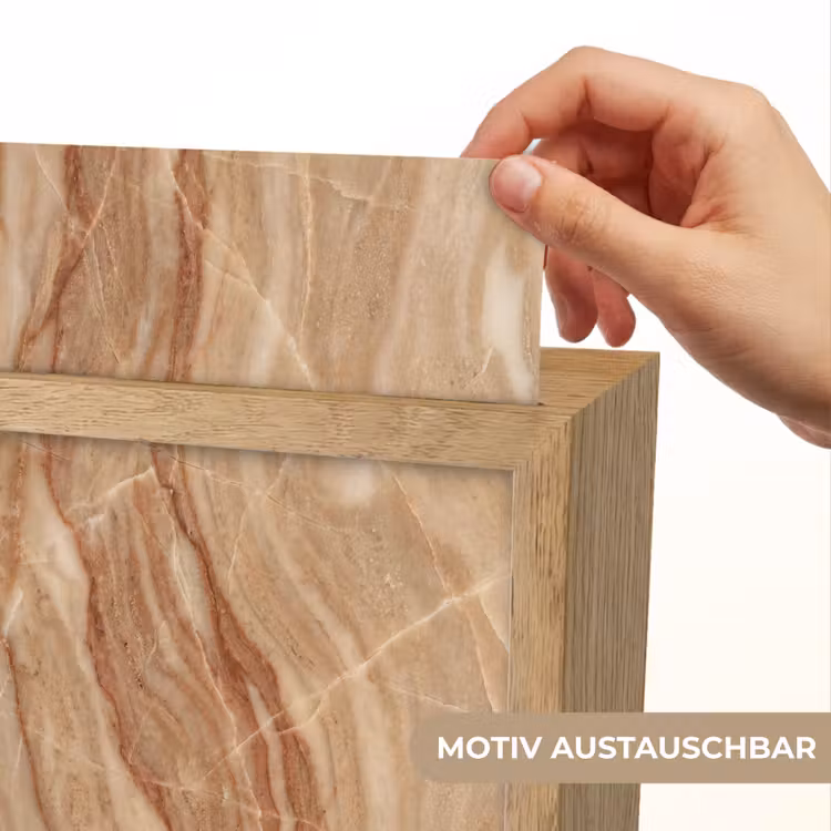 Marmer - Ader - Natuur - Abstract - Beige Light Box met kabel (Wandlamp) klein -USP_websiteprintDE