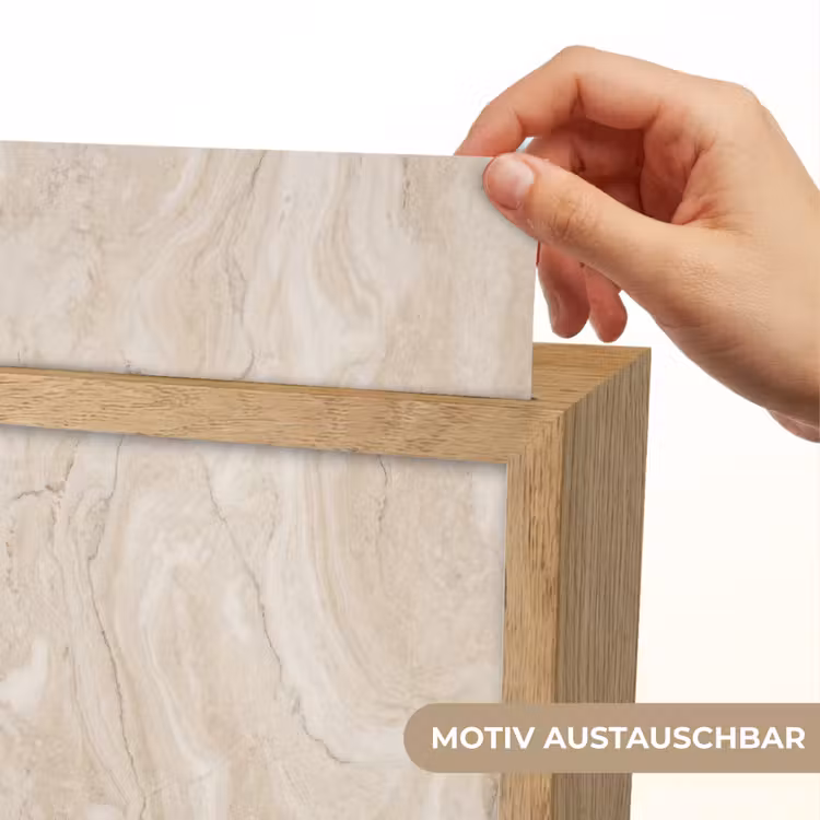 Marmer - Patroon - Beige - Steen - Abstract Light Box met kabel (Wandlamp) klein -USP_websiteprintDE