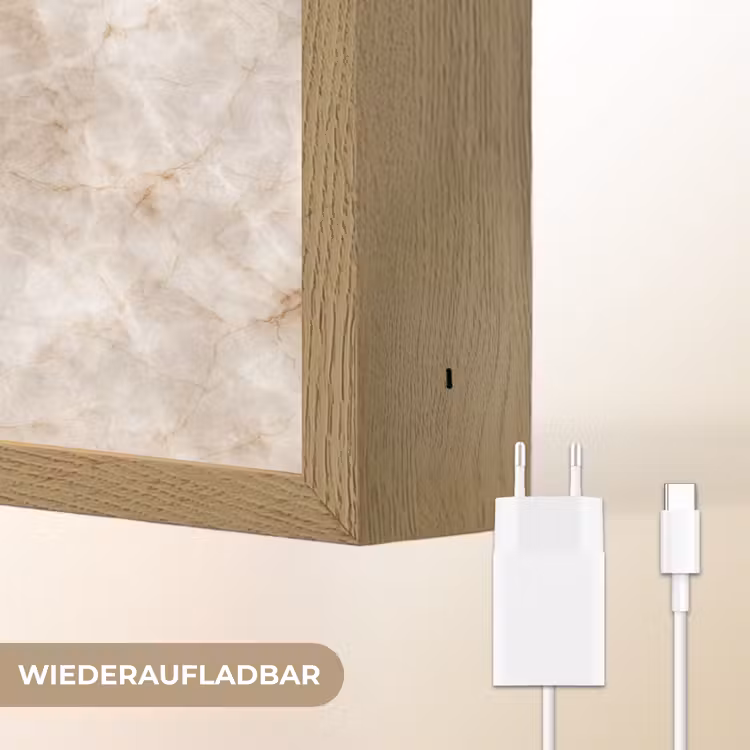 Marmer - Patroon - Klassiek Light Box met batterij (Wandlamp) middel 907 -USP_websiteoplaadbaarDE