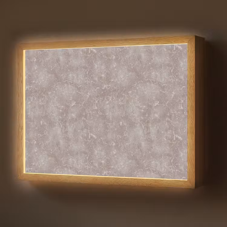 Marmer - Patroon - Mauve Light Box met batterij (Wandlamp) middel 907 -z3d_website