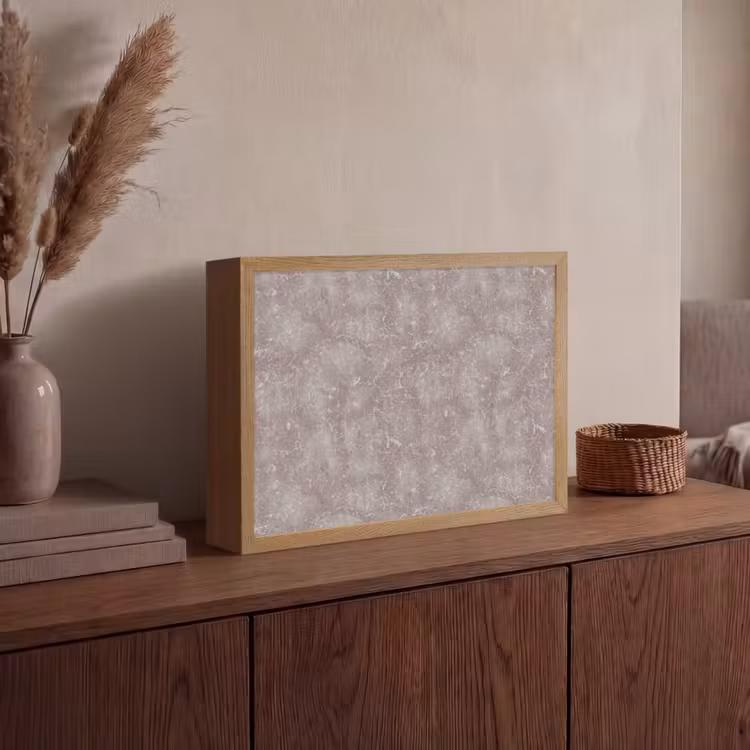 Marmer - Patroon - Mauve Light Box met batterij (Wandlamp) middel 907 -sfeer2