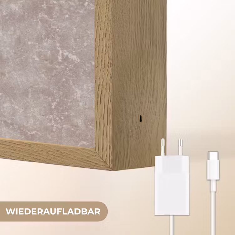 Marmer - Patroon - Mauve Light Box met batterij (Wandlamp) middel 907 -USP_websiteoplaadbaarDE