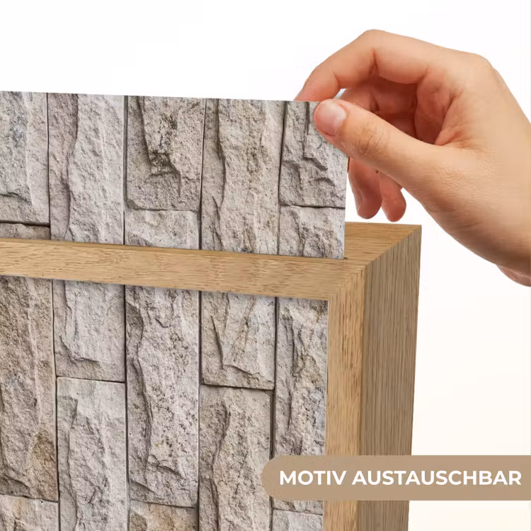Muur - Steen - Ruw - Beige - Textuur Light Box met kabel (Wandlamp) klein -USP_websiteprintDE