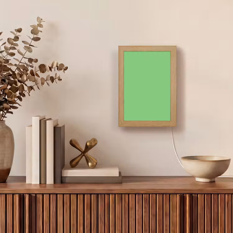 Meadow - Green - Groen Light Box met kabel (Wandlamp) klein 929 -sfeer2