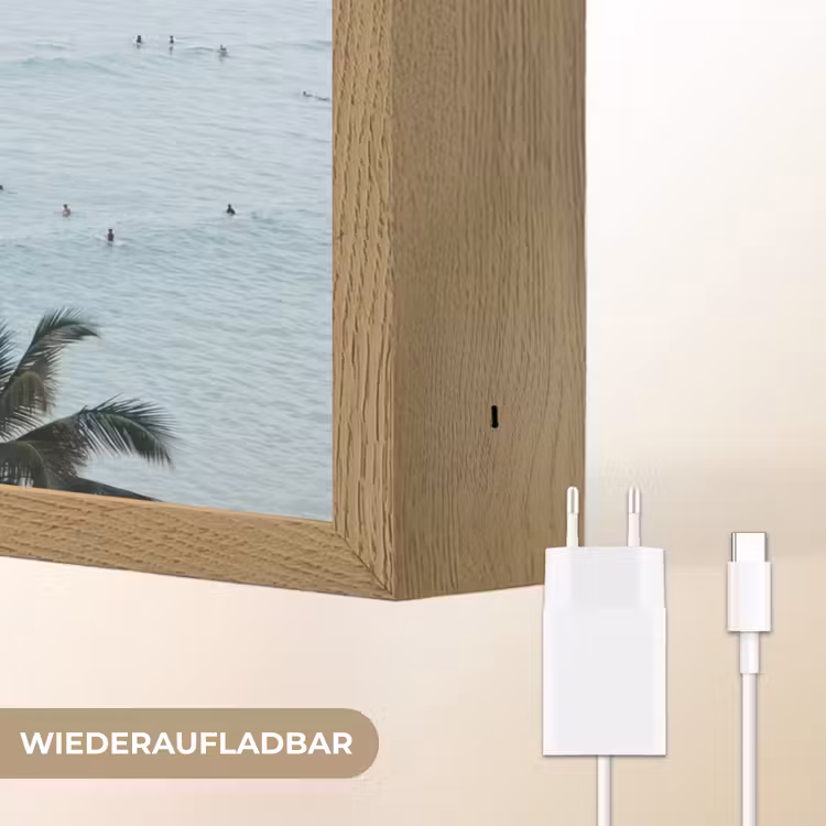 Oceaan - Palmbomen - Surfers Light Box met batterij (Wandlamp) middel -USP_websiteoplaadbaarDE