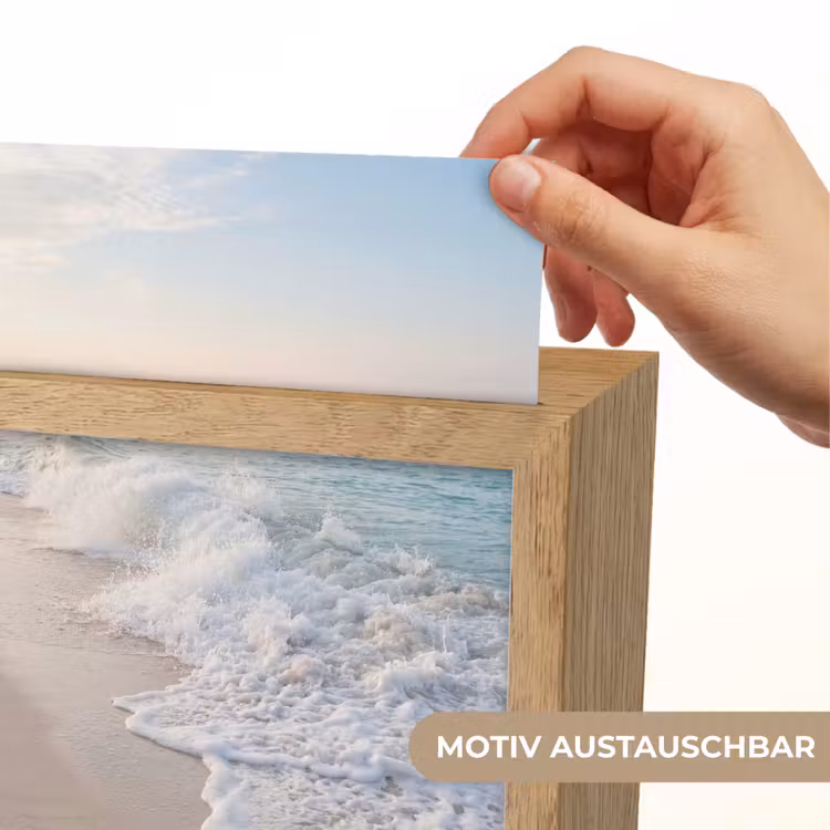 Zee - Golven - Strand - Natuur - Wit Light Box met kabel (Wandlamp) klein -USP_websiteprintDE