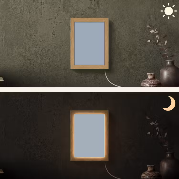 Mellow - Breeze - Blauw Light Box met kabel (Wandlamp) klein 929 -sfeer3