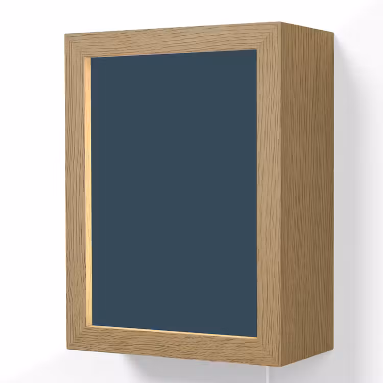 Midnight - Blue - Blauw Light Box met kabel (Wandlamp) klein 929 -3d