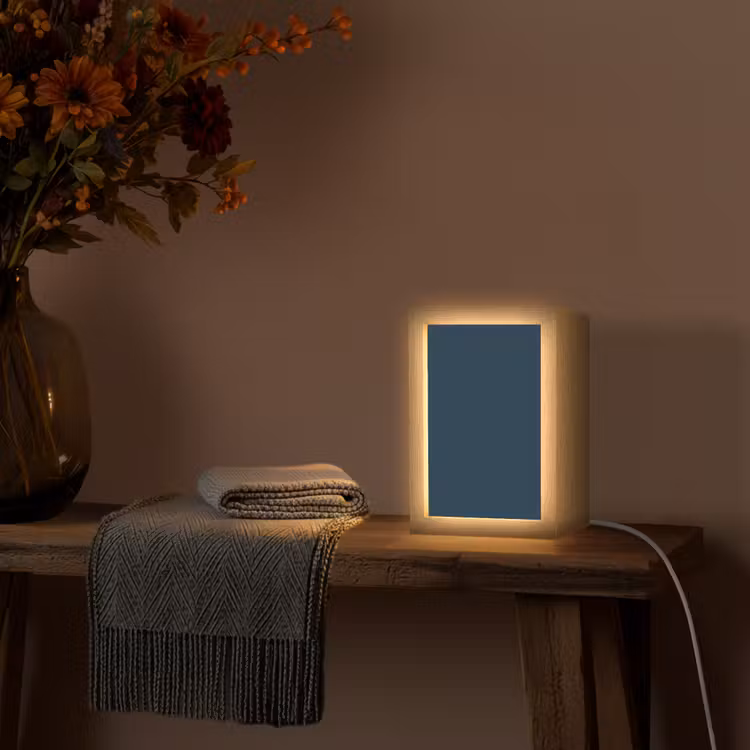 Midnight - Blue - Blauw Light Box met kabel (Wandlamp) klein 929 -sfeer4