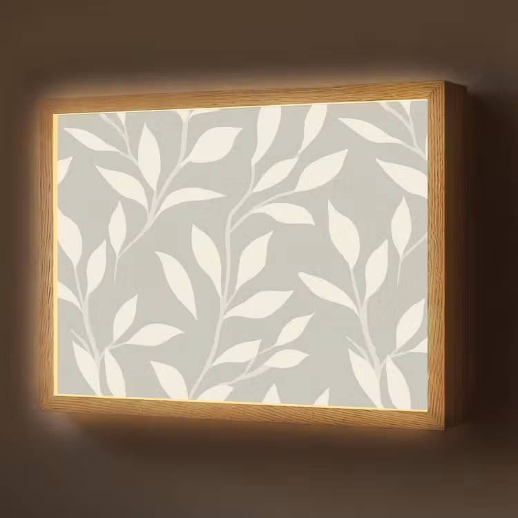 Minimalistisch - Patroon - Groen Light Box met batterij (Wandlamp) middel 907 -z3d_website