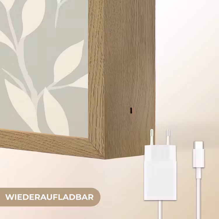 Minimalistisch - Patroon - Groen Light Box met batterij (Wandlamp) middel 907 -USP_websiteoplaadbaarDE