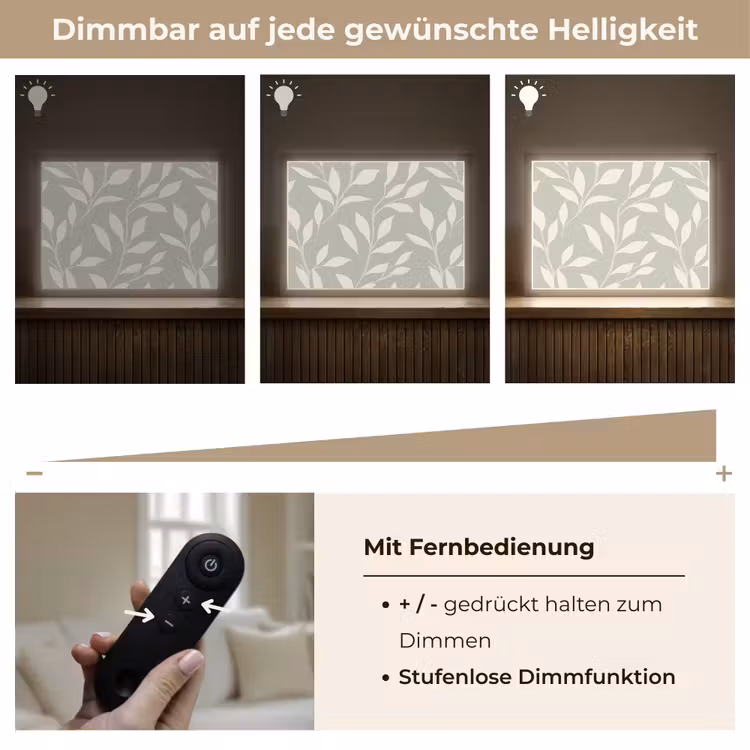 Minimalistisch - Patroon - Groen Light Box met batterij (Wandlamp) middel 907 -USP_dimbaarDE