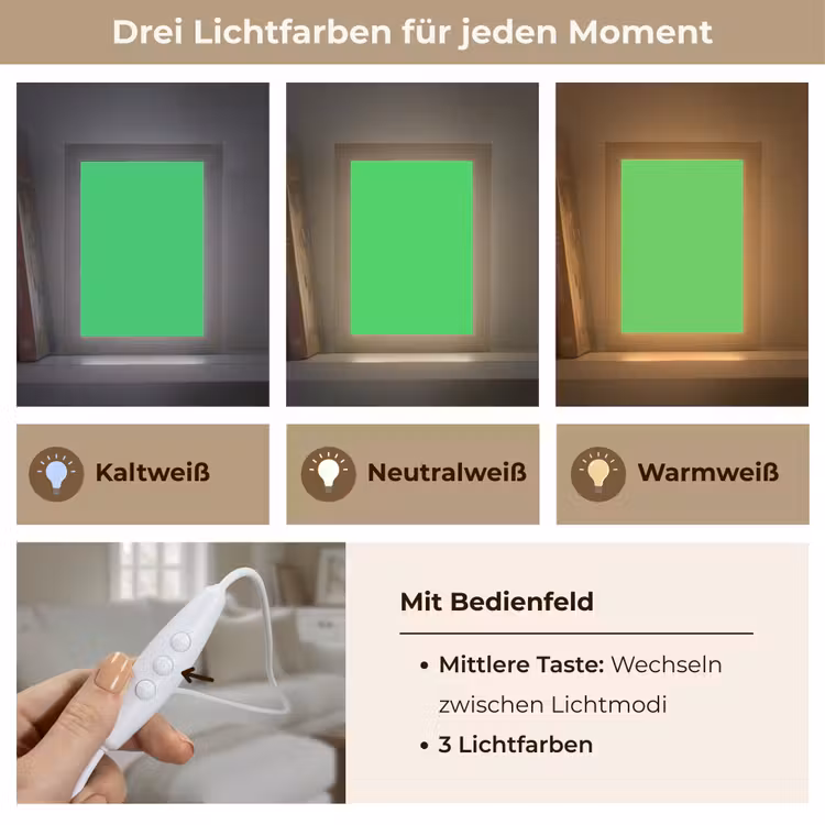 Mint - Green - Groen Light Box met kabel (Wandlamp) klein 929 -USP_lichtkleurDE