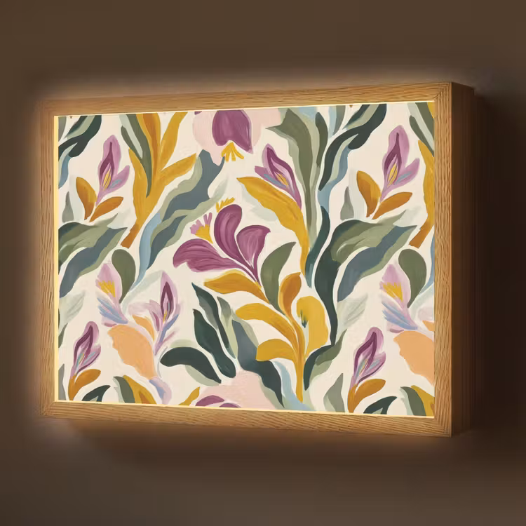 Modern - Abstract - Kleurrijk Light Box met batterij (Wandlamp) middel 907 -z3d_website