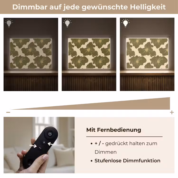 Modern - Abstract - Groen Light Box met batterij (Wandlamp) middel 907 -USP_dimbaarDE