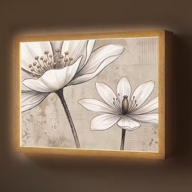 Modern - Design - Wit Light Box met batterij (Wandlamp) middel -z3d_website