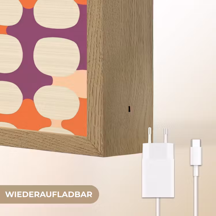 Modern - Patroon - Kleurrijk Light Box met batterij (Wandlamp) middel 907 -USP_websiteoplaadbaarDE