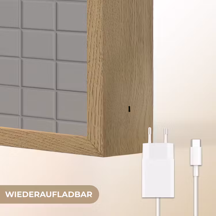 Modern - Patroon - Grijs Light Box met batterij (Wandlamp) middel 907 -USP_websiteoplaadbaarDE