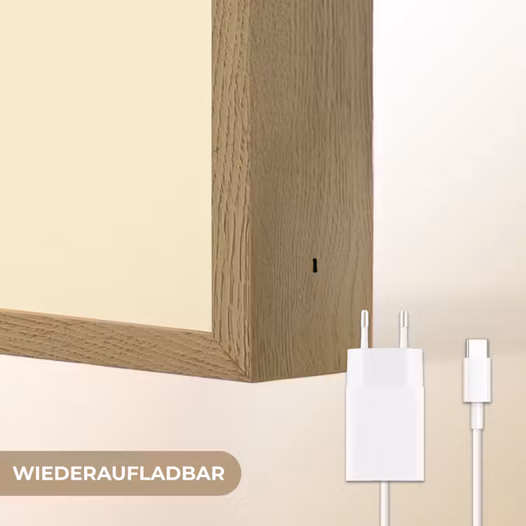 Klaproos - Illustratie - Zwart Light Box met batterij (Wandlamp) middel -USP_websiteoplaadbaarDE