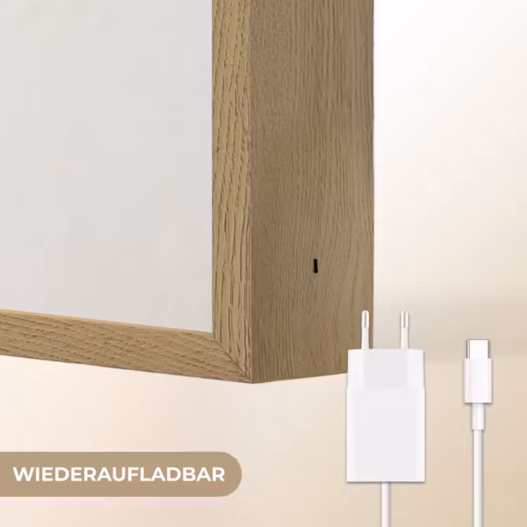 Papavers - Botanisch - Roze Light Box met batterij (Wandlamp) middel -USP_websiteoplaadbaarDE