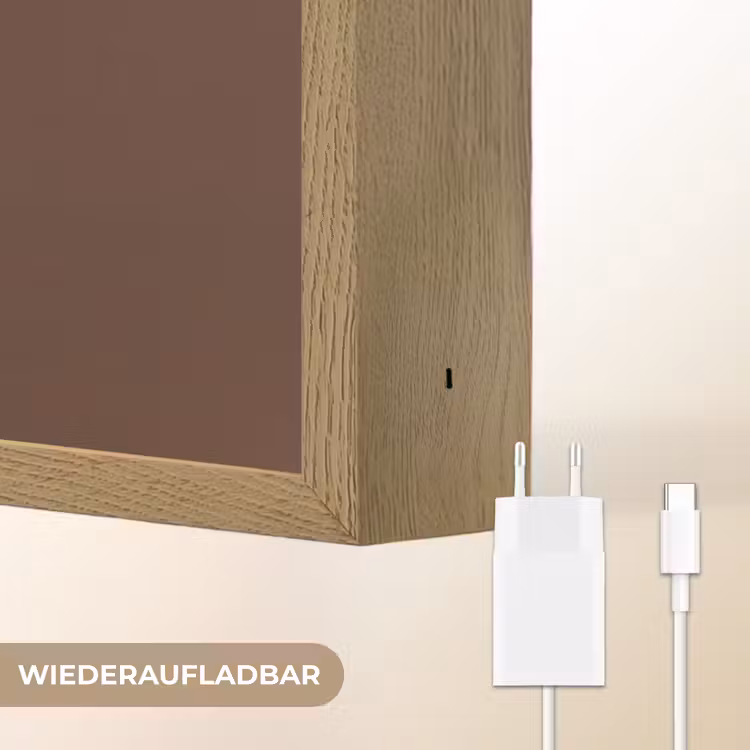 Papaverbol - Droogbloem - Bruin - Minimalistisch Light Box met batterij (Wandlamp) middel -USP_websiteoplaadbaarDE